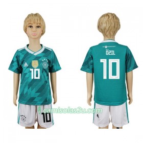 Camisolas de Futebol Alemanha Özil 10 Criança Equipamento Alternativa Copa do Mundo 2018 Manga Curta